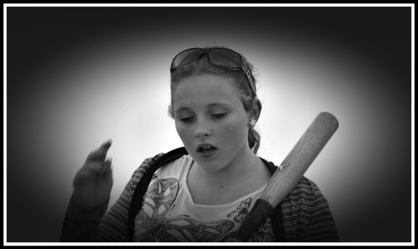 close up shot of Maddie playing rounder