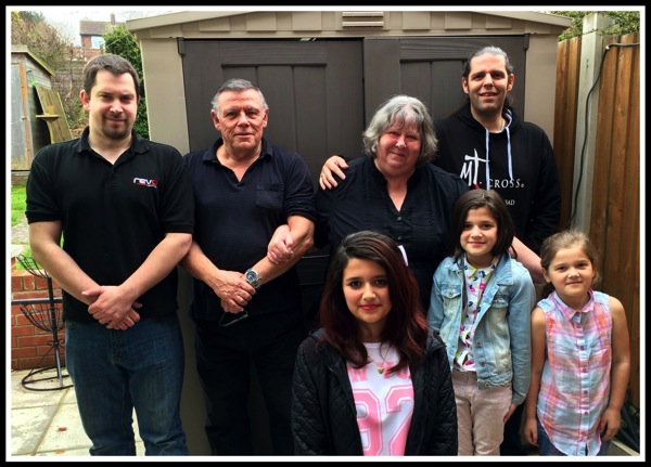 Ben  brother in law my Dad Eileen  my step mum Me Saira Saffy  Taylor