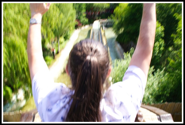 Me at the top of the log flume