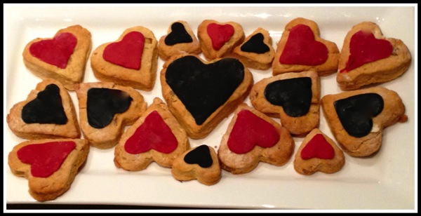 Love heart biscuits