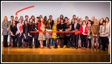 Sarah s Graduation ceremony with everyone on stage