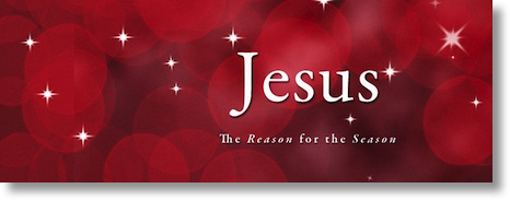 Christmas Logo saying Jesus, the reason for the season