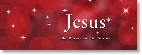 Christmas Logo saying Jesus, the reason for the season