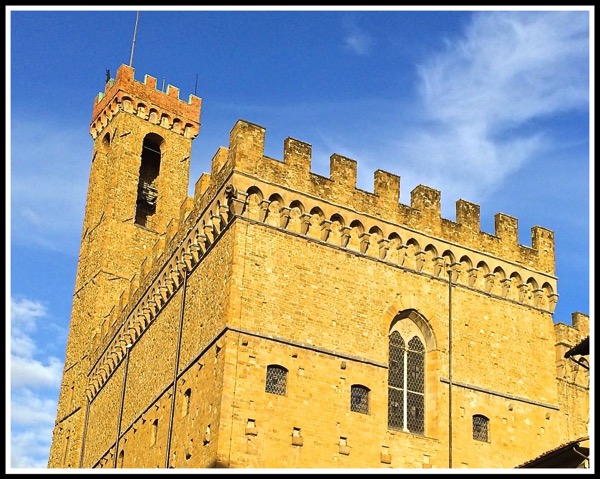 Beautiful blue sky behind an impressive church