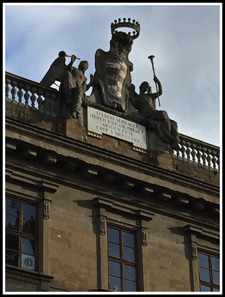 One of the roof statues