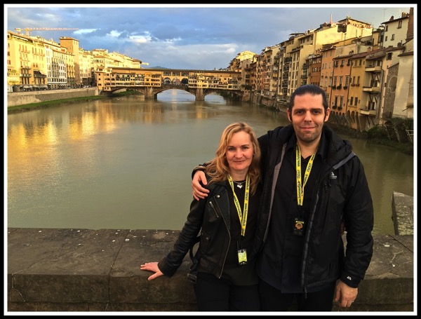 Me  Sarah at the river Arno