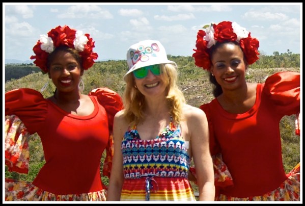 Sarah and the red dresses close u