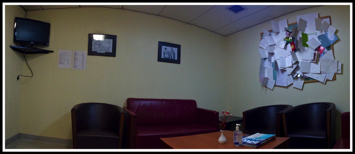 Ship hospital waiting room