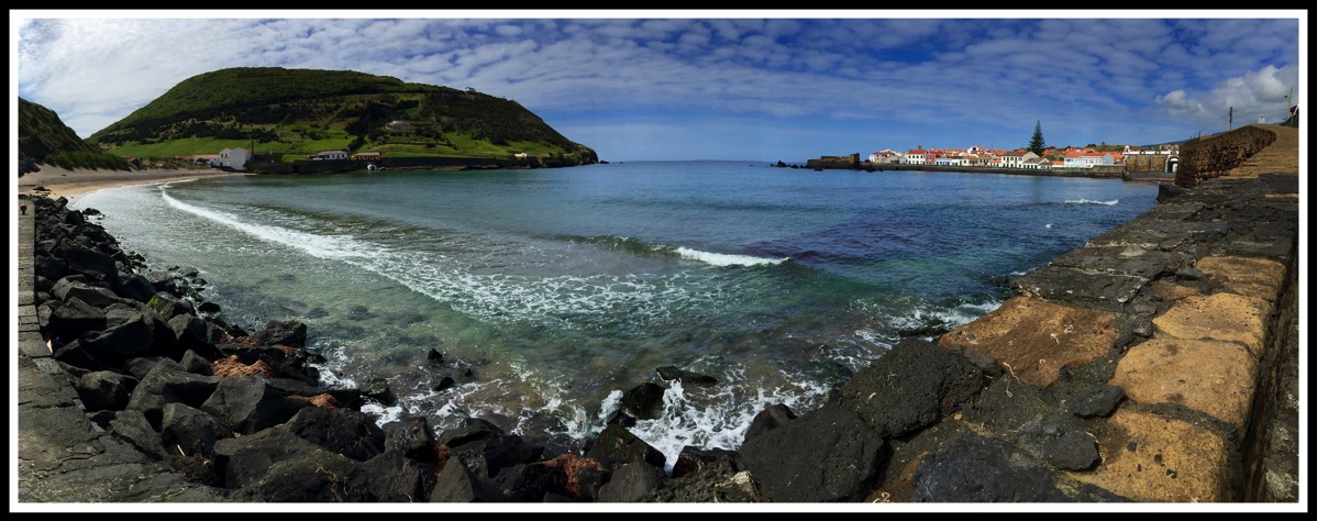 Panoramic view of Horta bay