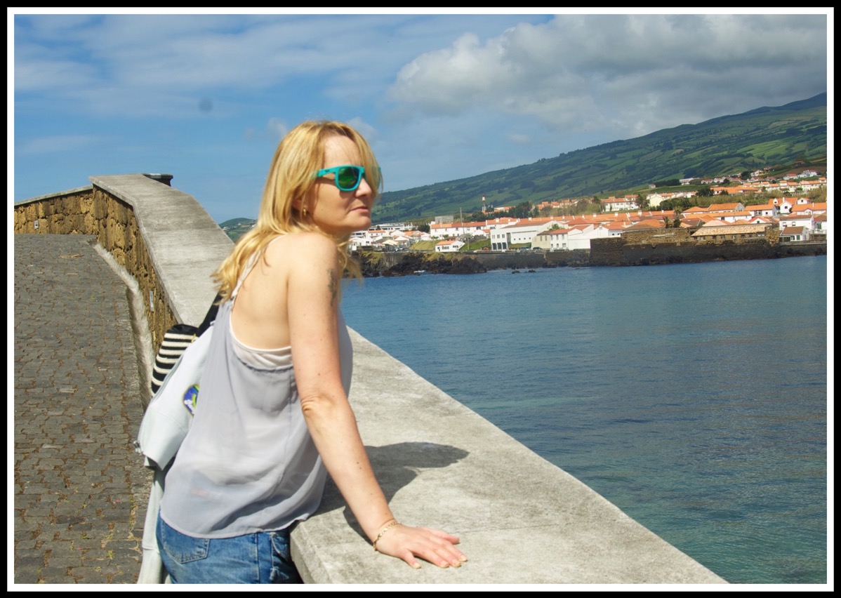 Sarah relaxing on Horta hill