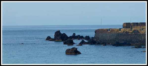 Volcanic rock at Horta bay