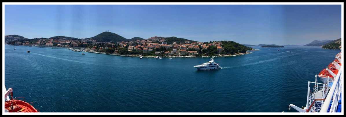 One of Sarah's amazing Panoramas of the bay of Dubrovnik