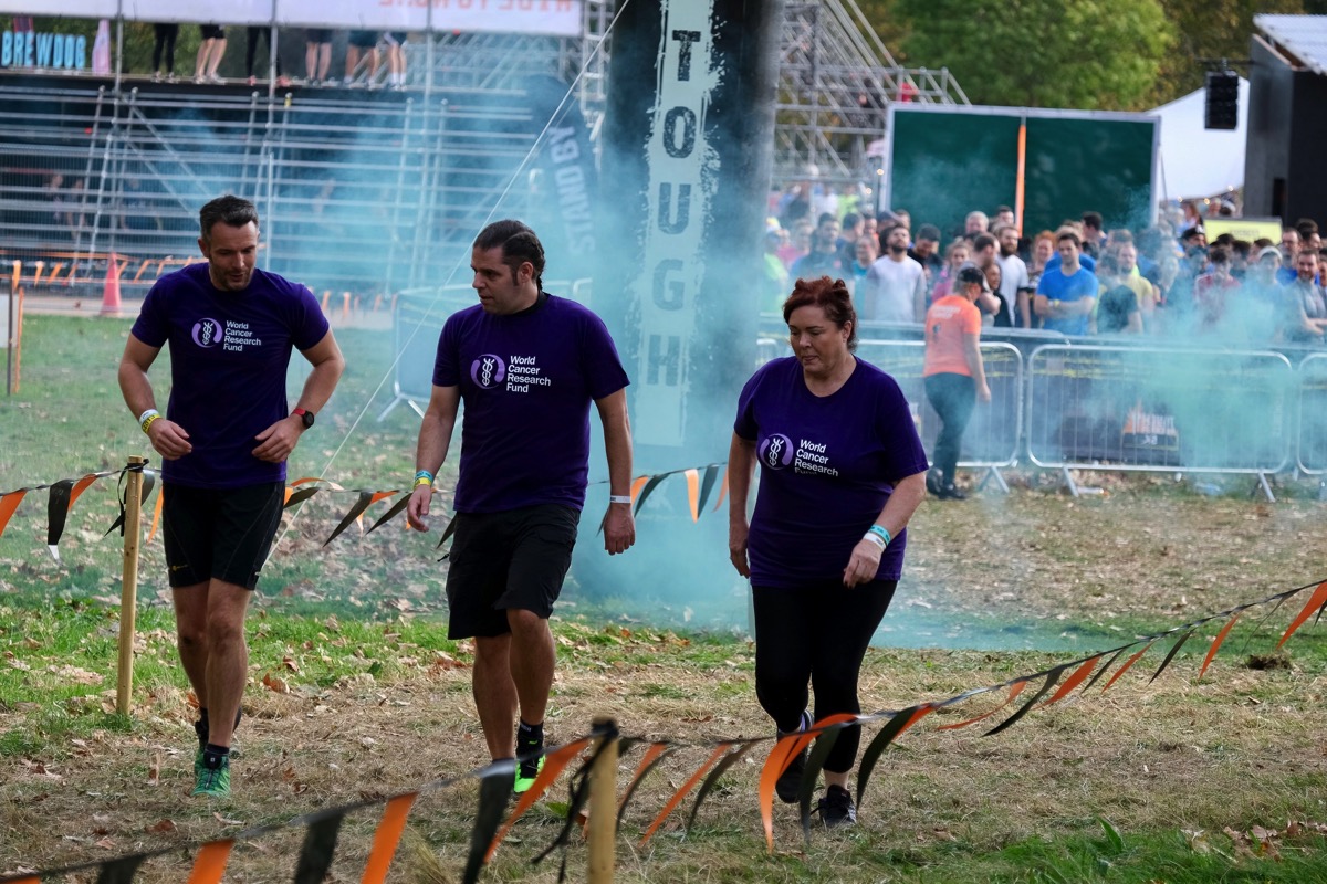 Adie, Me & Josie at the start with smoke covering the landscape