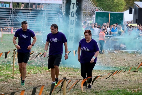 Adie, Me & Josie at the start with smoke covering the landscape