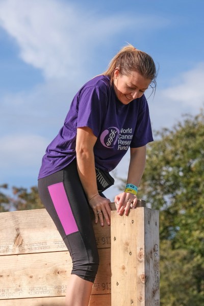 Ashley at the top of the wall