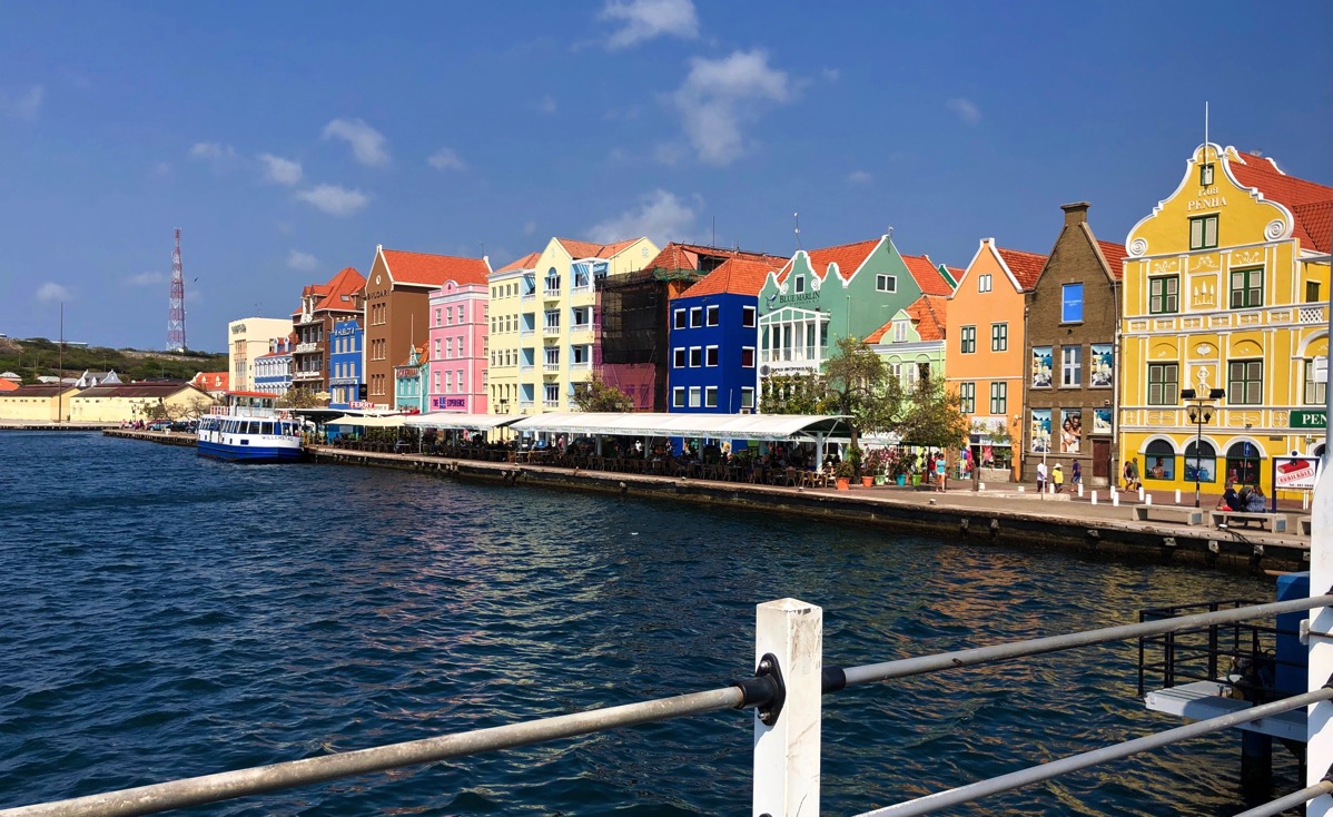 View of Curacao colourful Buildings 1