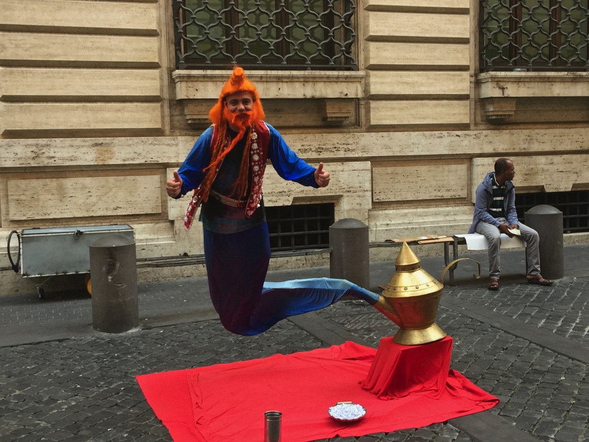 A random colourful street artist