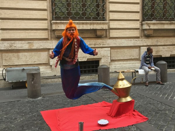 A random colourful street artist