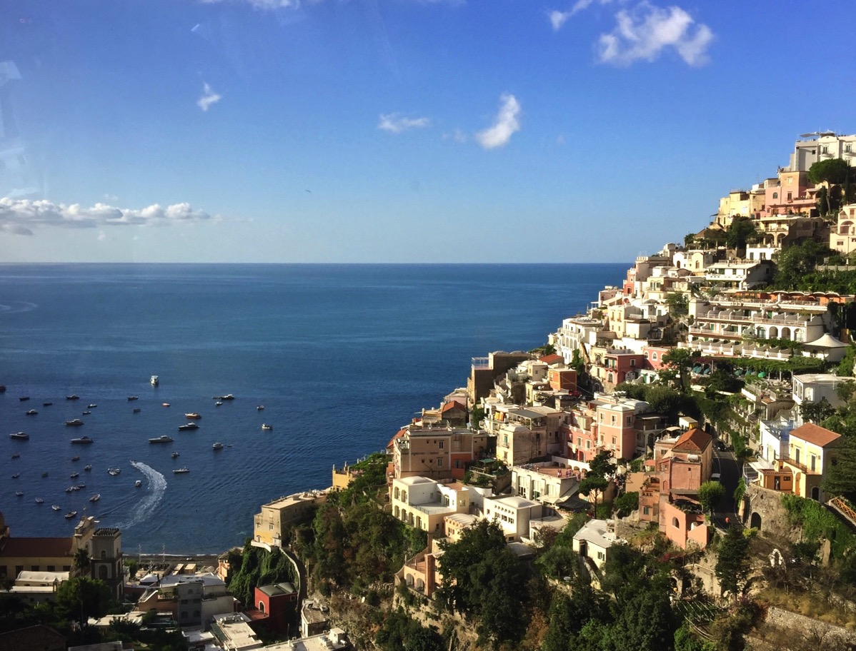 Beautiful rolling hills and mountains of the Amalfi coast