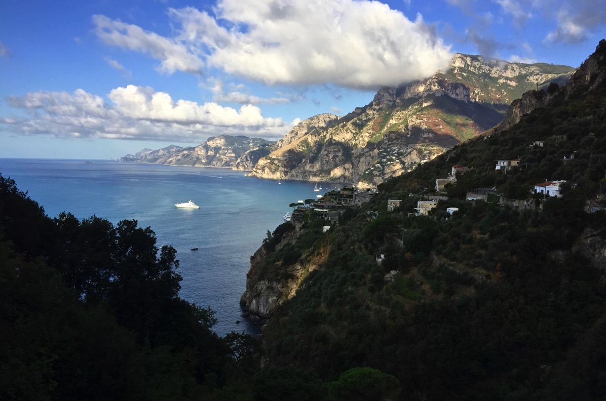 Beautiful rolling hills and mountains of the Amalfi coast