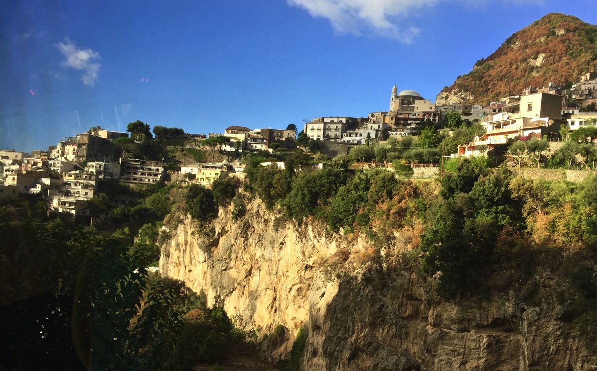 Beautiful rolling hills and mountains of the Amalfi coast