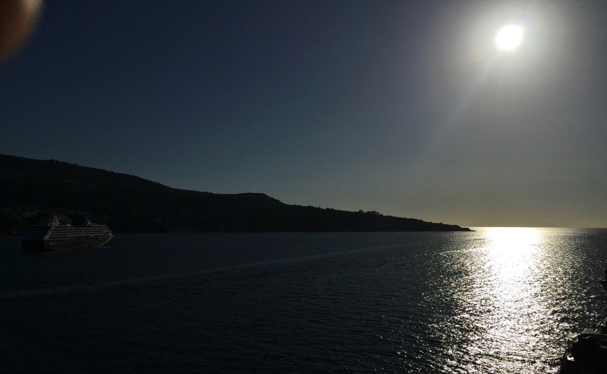 Beautiful sunset from the ship