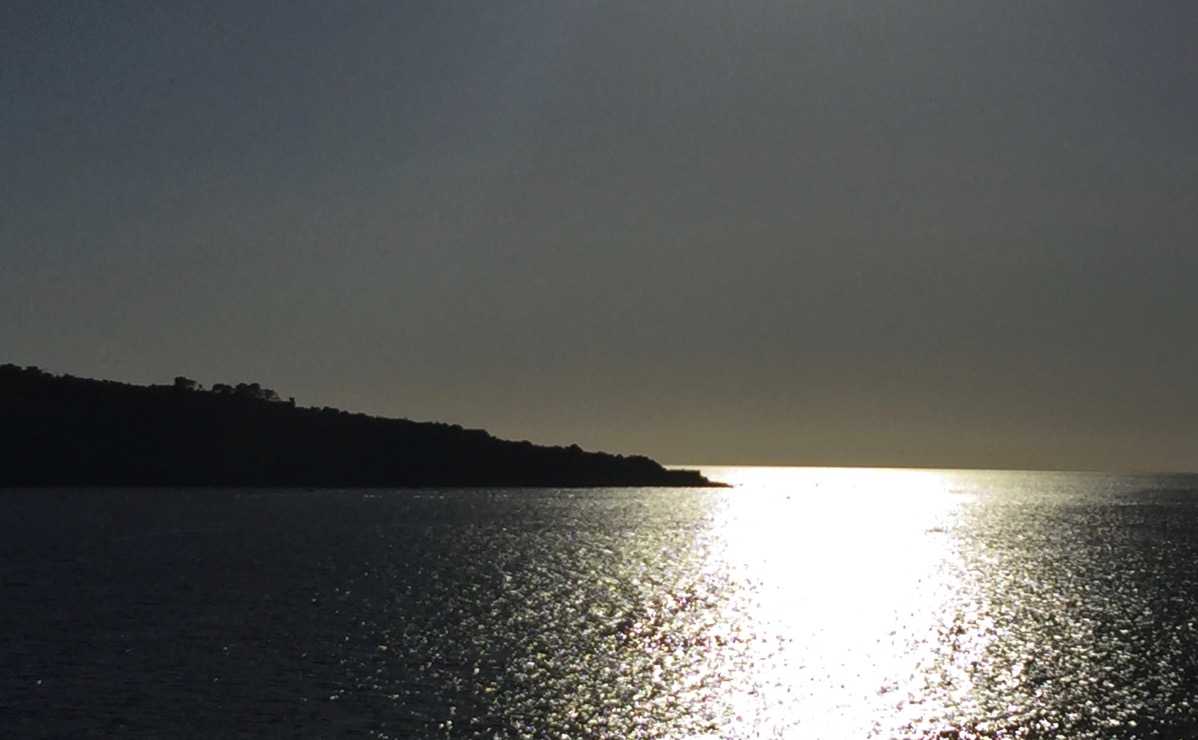 Beautiful sunset from the ship