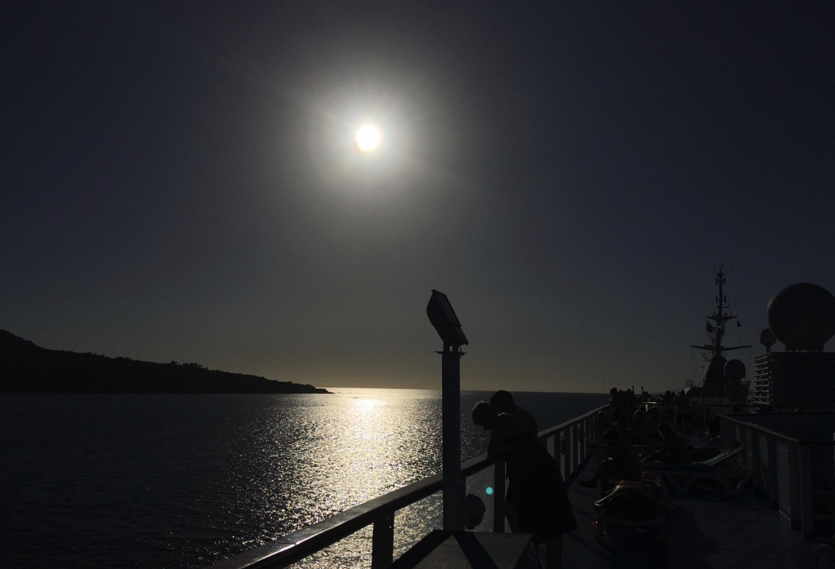 Beautiful sunset from the ship