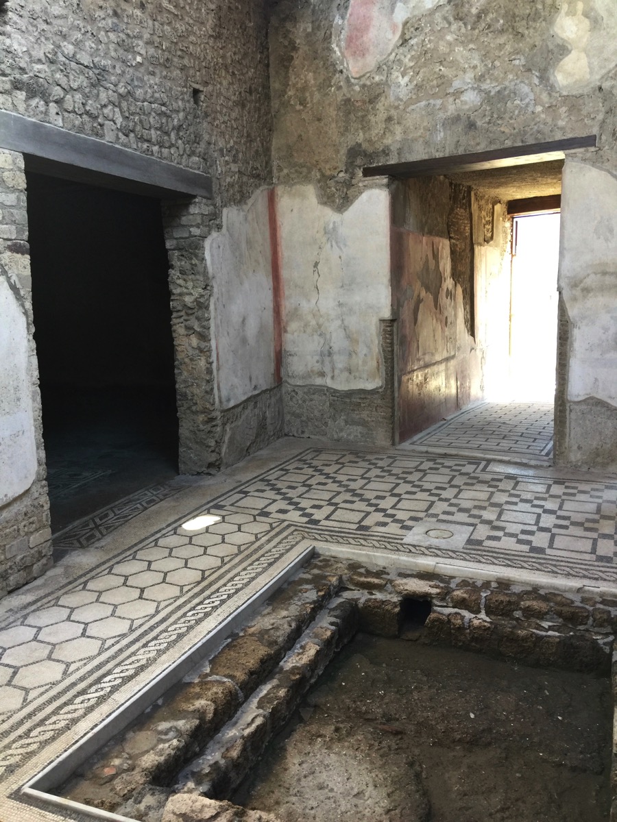 insdie one of the buildings 