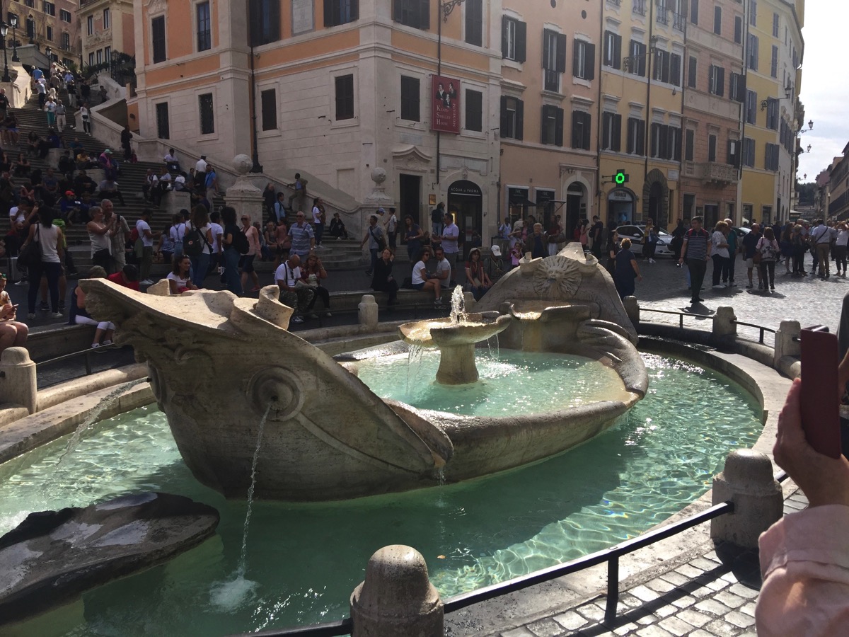 Inside a huge building