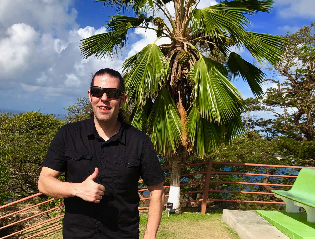 Me in Tobago with my thumb up