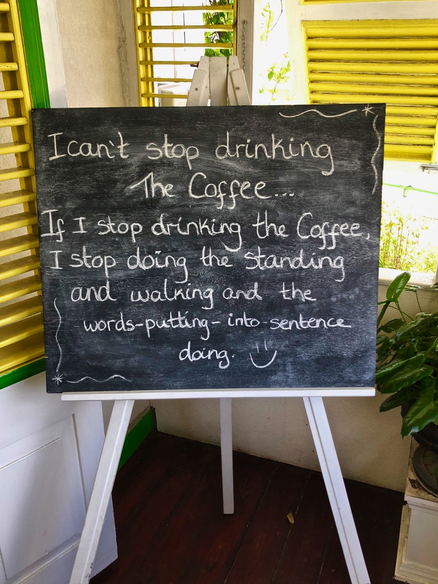 Victoria coffee shop sign