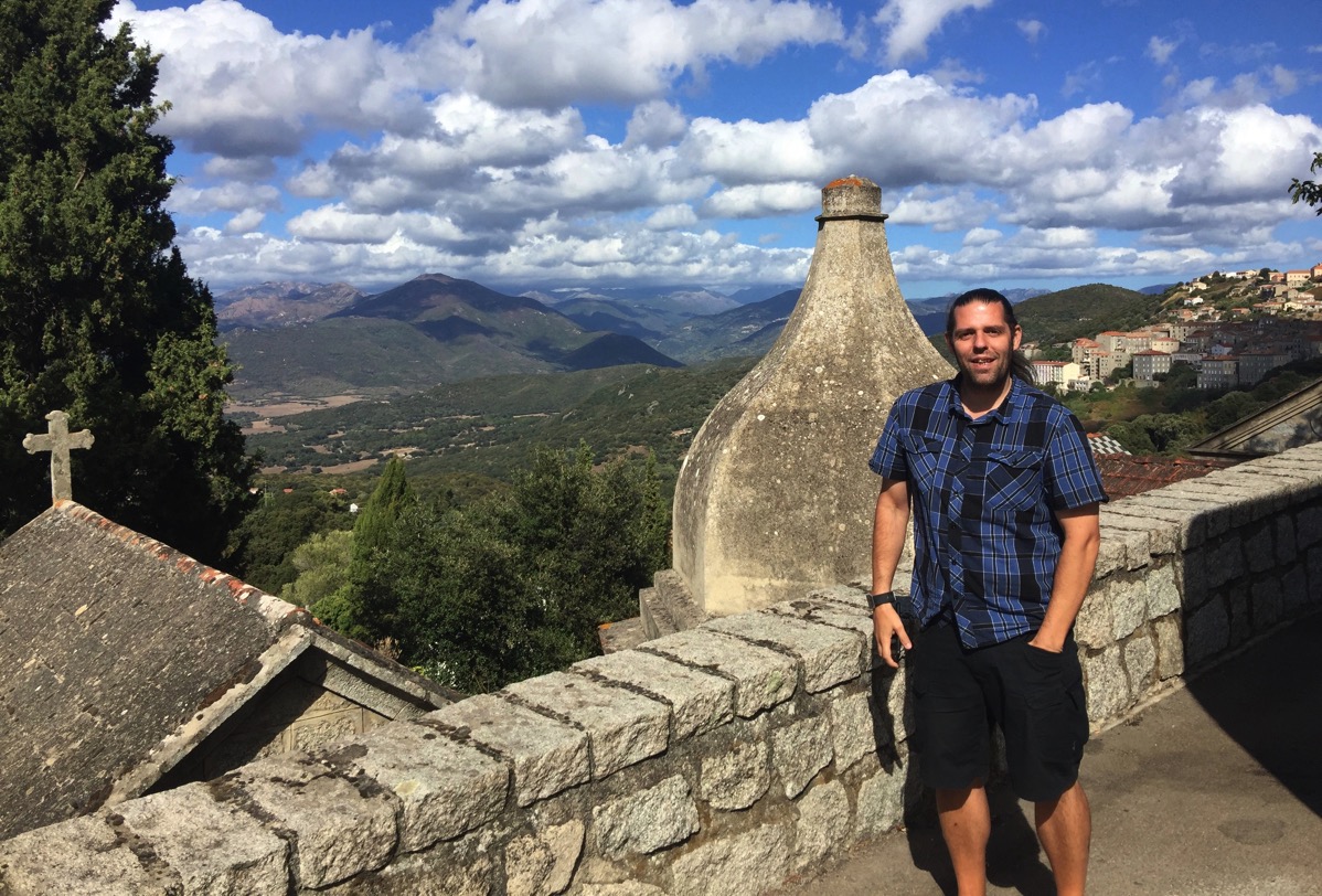 Me stood with Corsica behind me