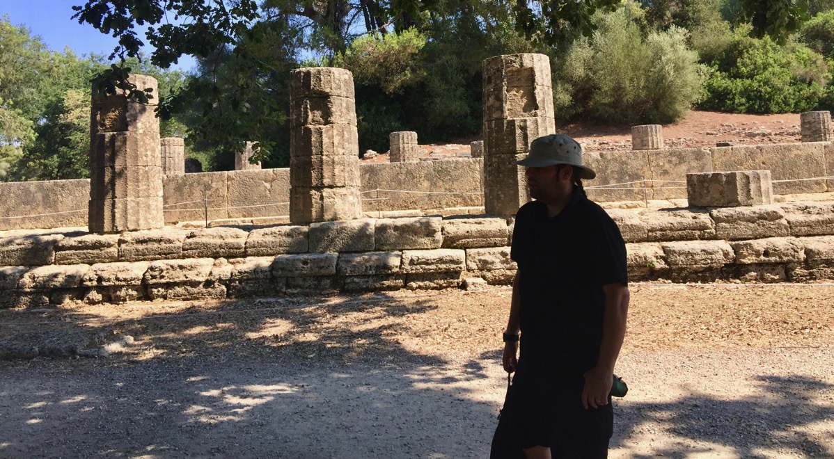 Me stood listening to the the tour guide