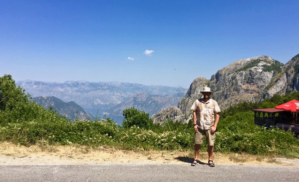 Me stood with the landscape of hills and the valley behind me