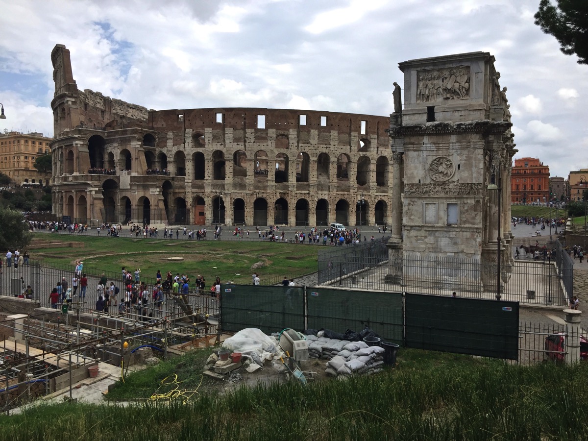 more ruins of the Colosseum the main ring with the large walls around