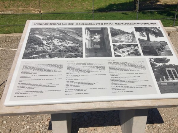 Photo of the sign at the village camp