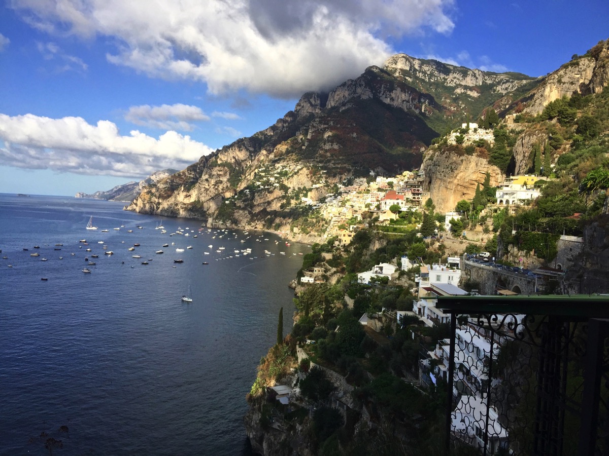 Sarah looking out across the beautiful bay of Amalfi 
