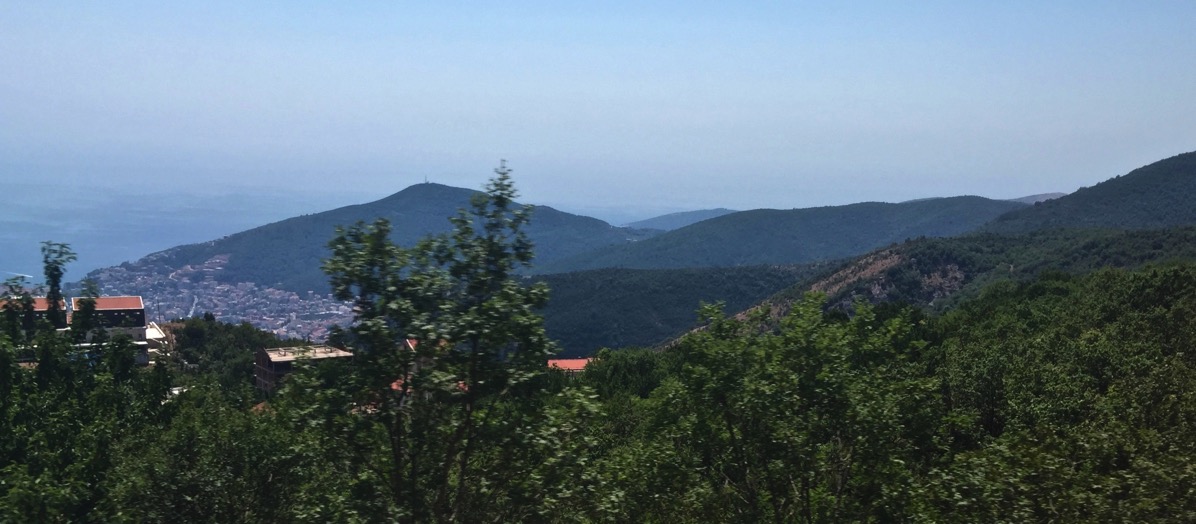 Sarah panorama of the rolling mountainous hills 