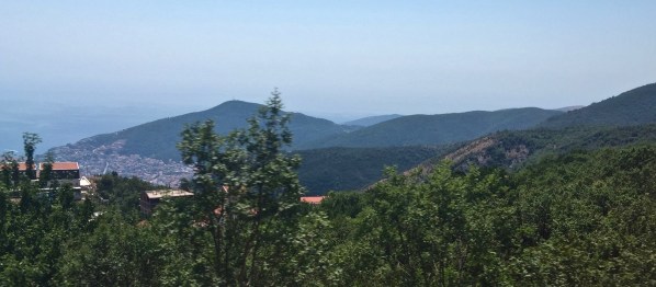 Sarah panorama of the rolling mountainous hills 
