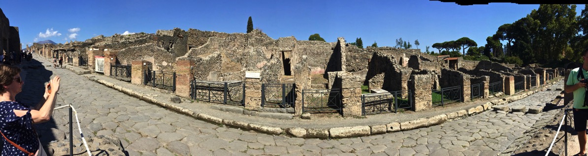 Sarah panorama of the whole row of ancient buildings