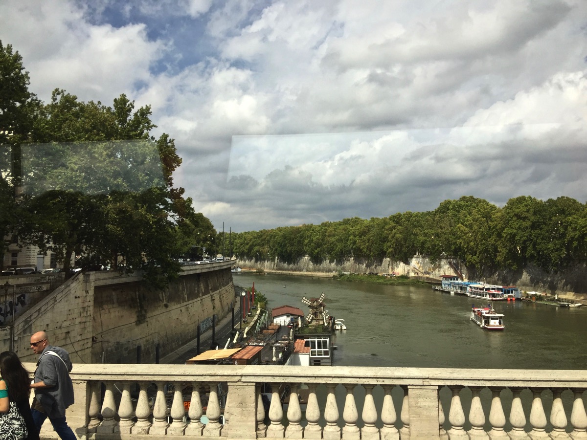 The river in rome taken from the coach