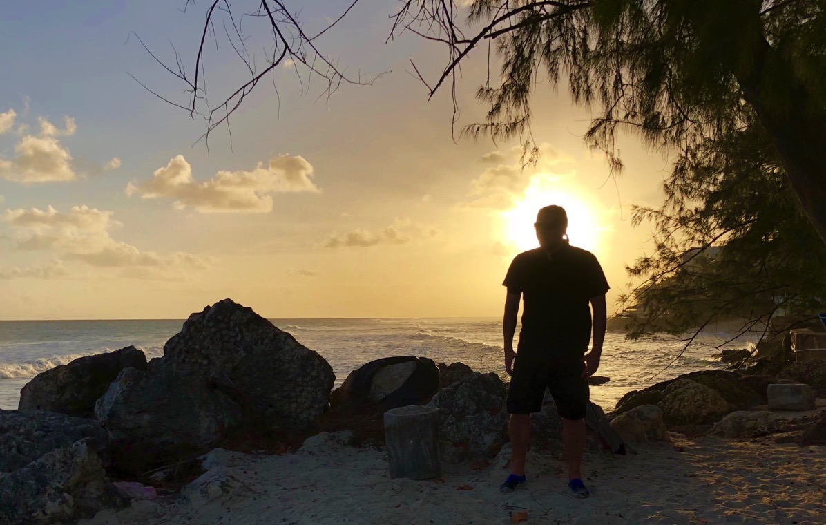 me stood in front of the amazing sunset