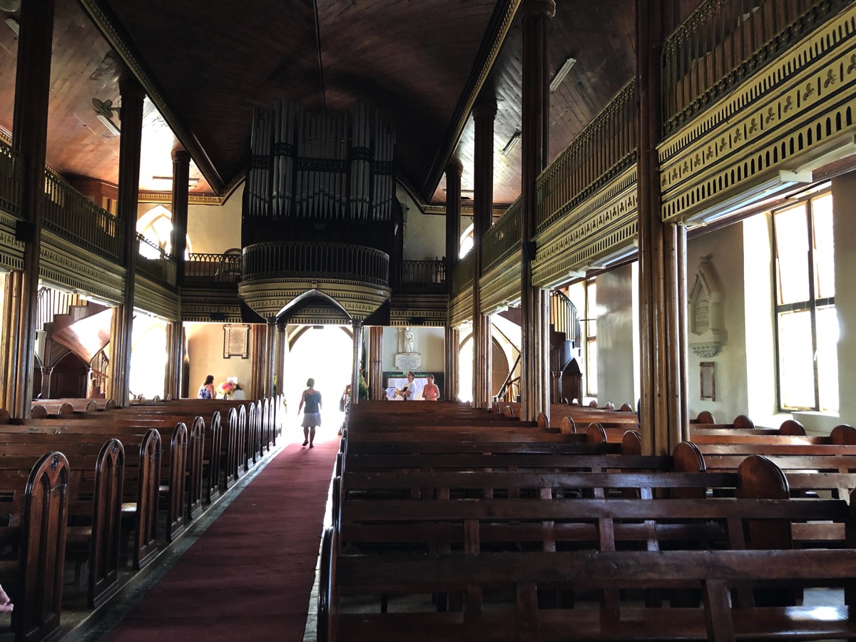 Inside the church