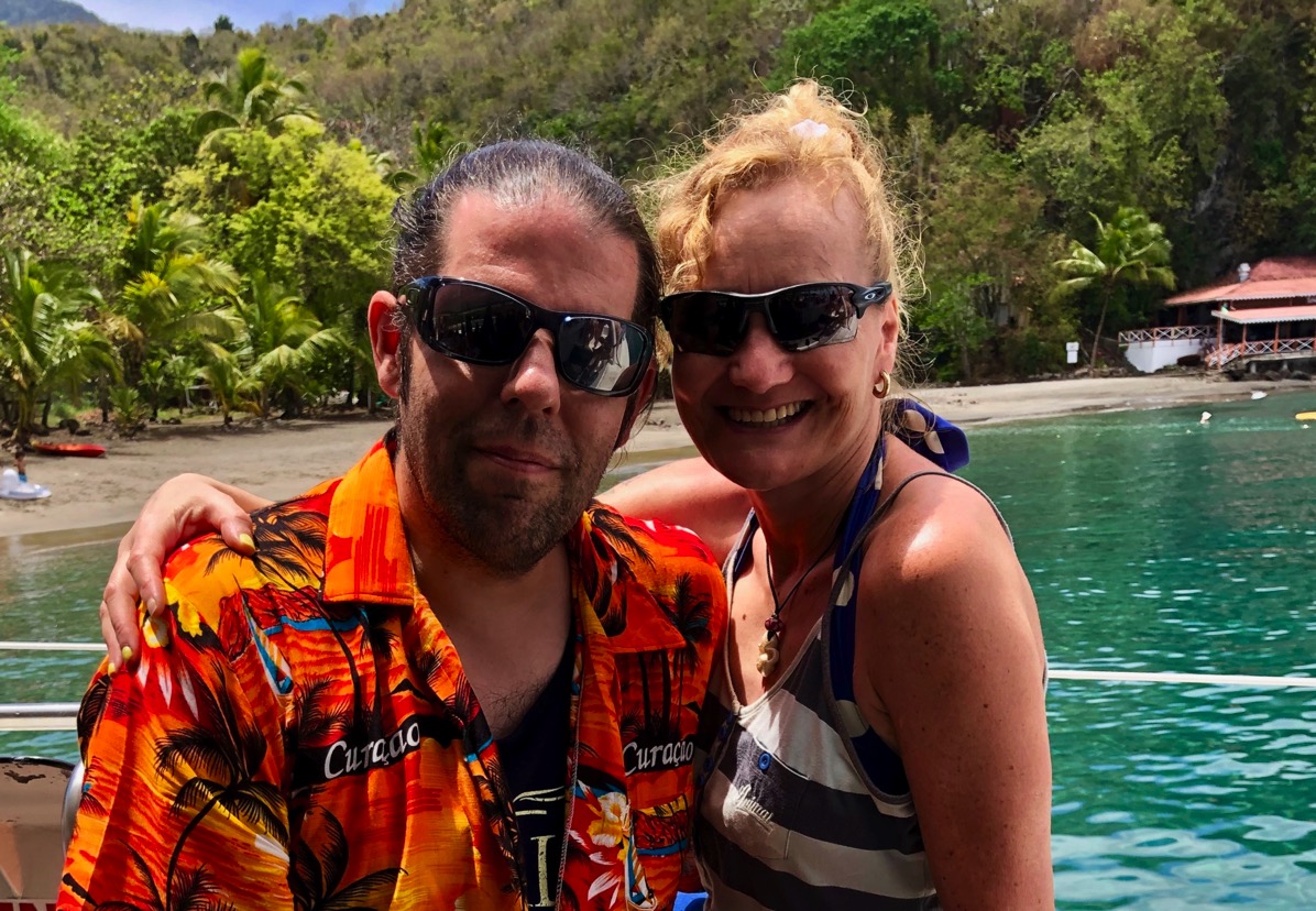 Me and Sarah on the boat