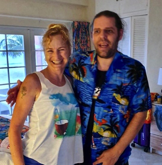 Me and Sarah with our birthday tops