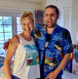 Me and Sarah with our birthday tops