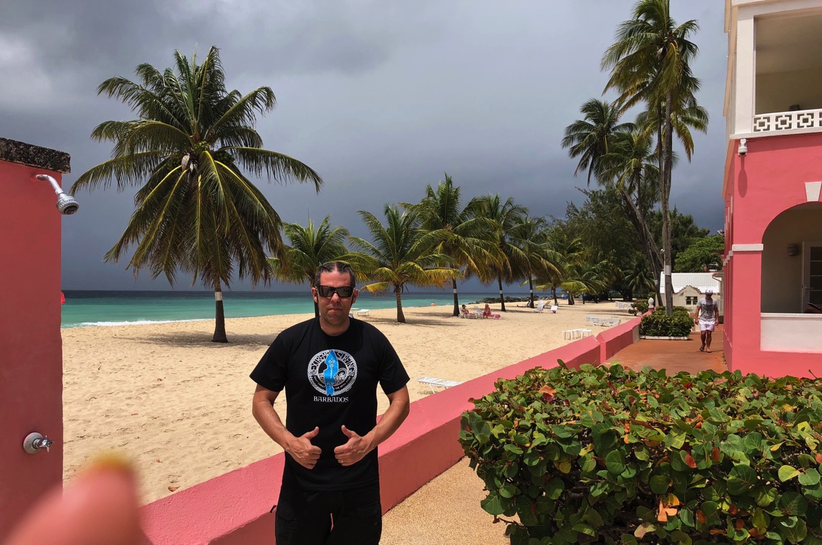 Me in my Barbados birthday t-shirt