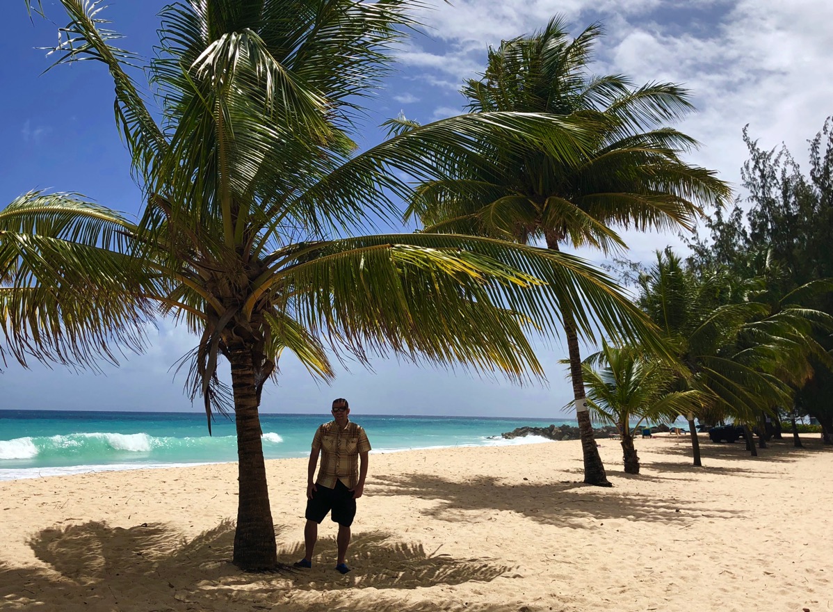 Me under palm trees