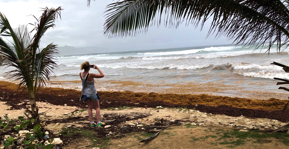 Sarah at the soup bowl